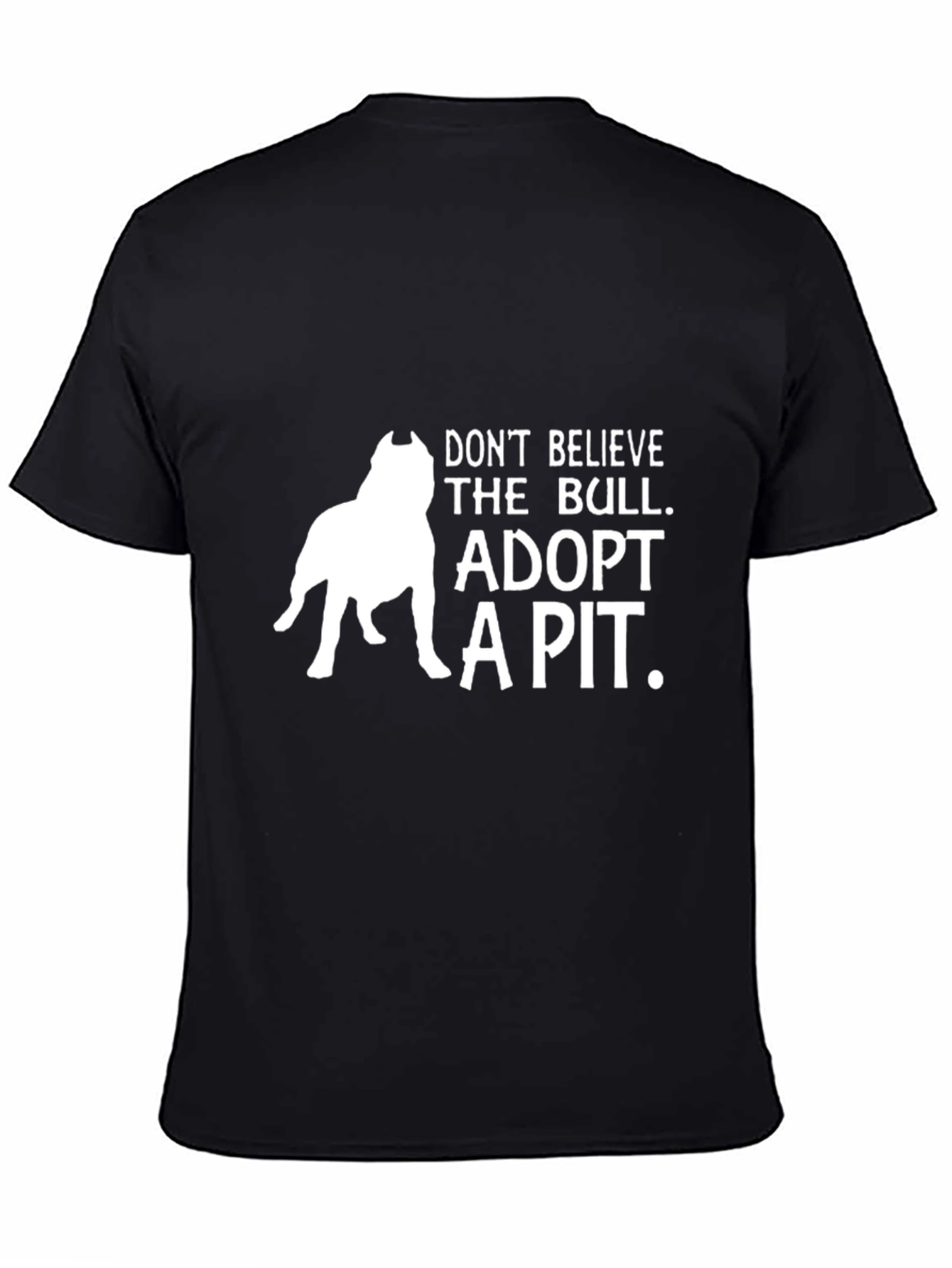 Adopt a Pit Bull Black T-Shirt