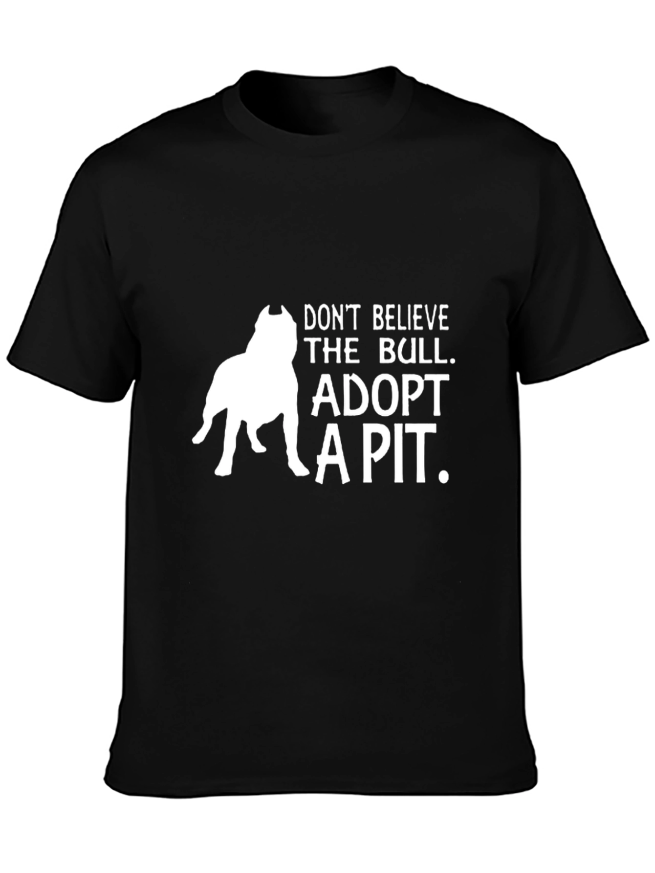 Adopt a Pit Bull Black T-Shirt