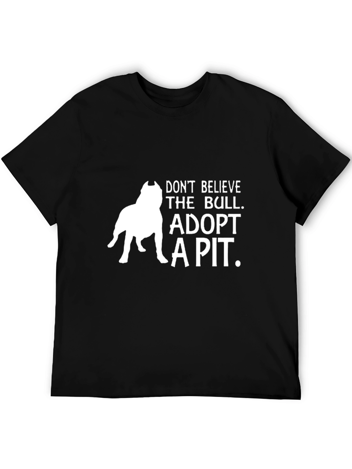 Adopt a Pit Bull Black T-Shirt