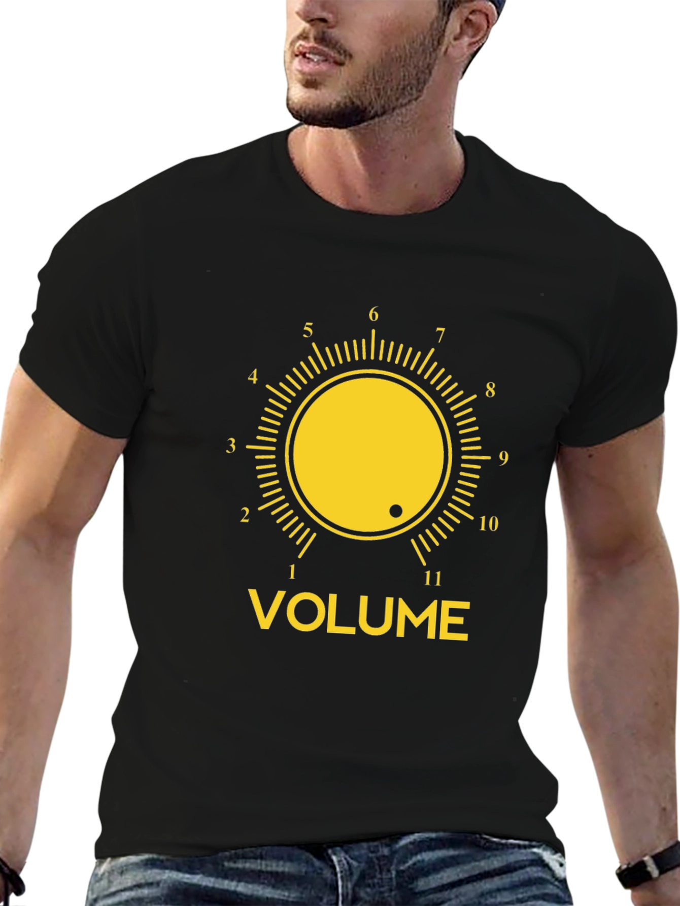 Volume Knob T-Shirt - Black Graphic Tee