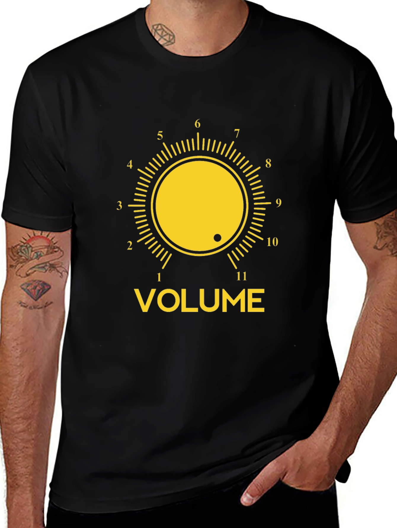 Volume Knob T-Shirt - Black Graphic Tee