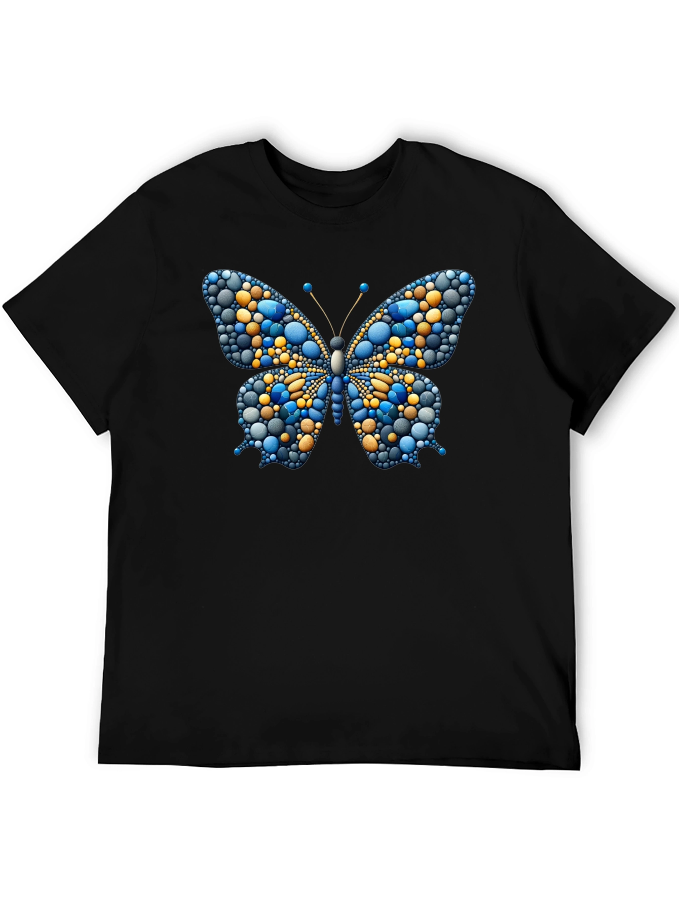 Blue & Gold Butterfly Graphic Tee