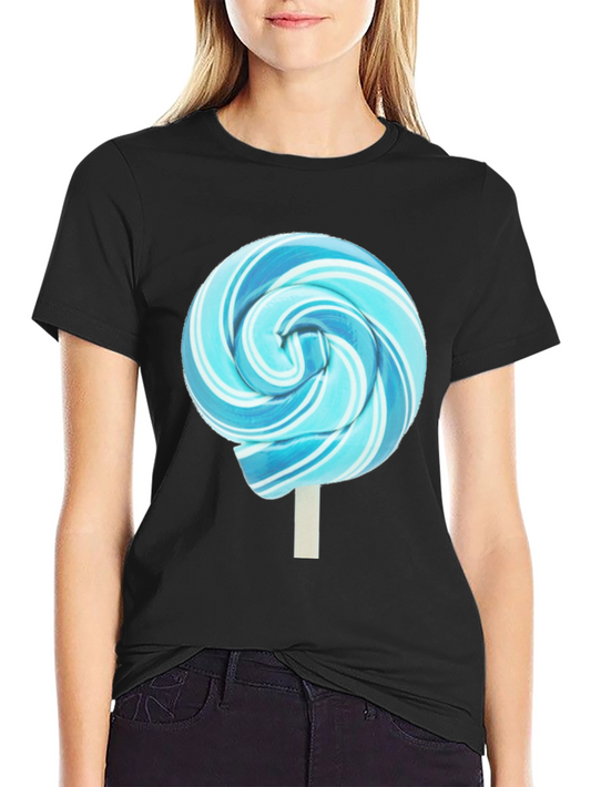 Blue Swirl Lollipop Graphic T-Shirt
