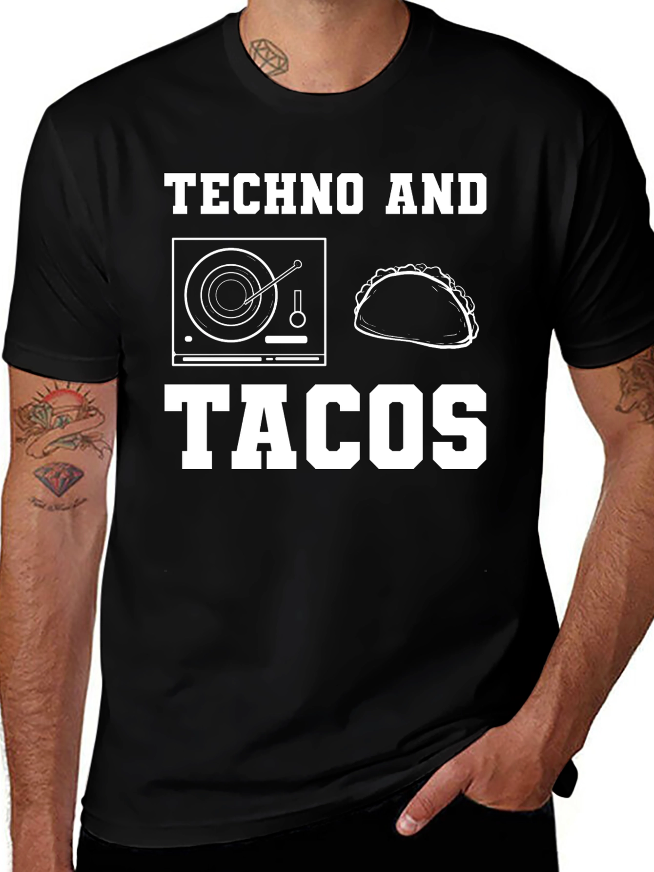 Techno and Tacos Graphic T-Shirt