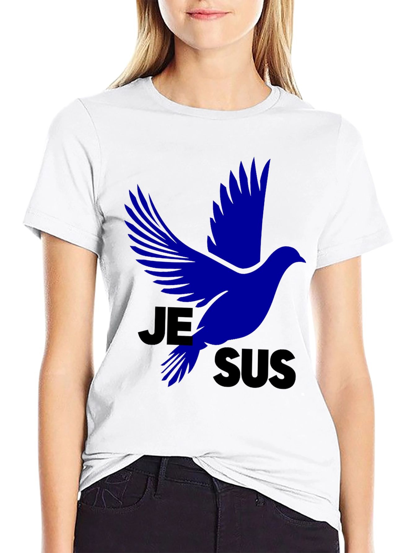 Jesus Dove Graphic Tee - Black Christian T-Shirt