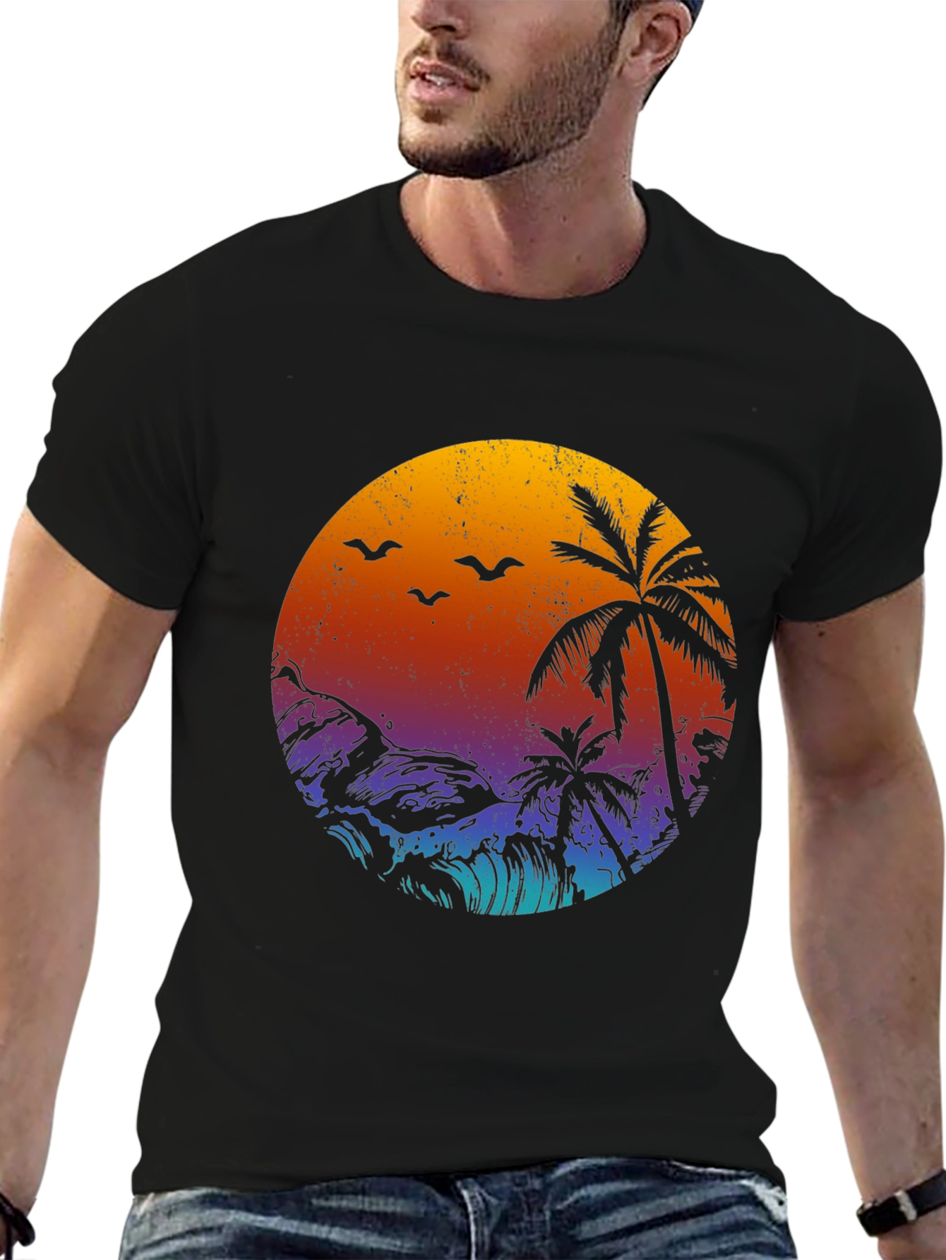 Sunset Beach Graphic T-Shirt
