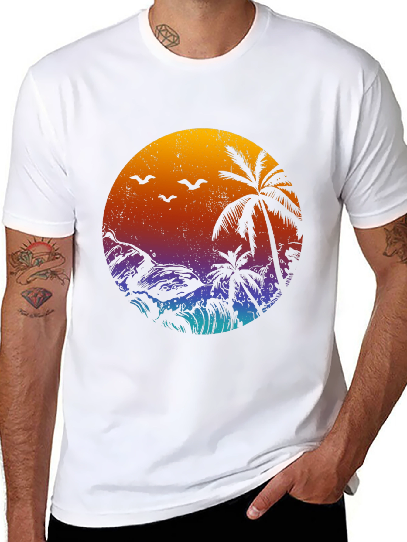 Sunset Beach Graphic T-Shirt