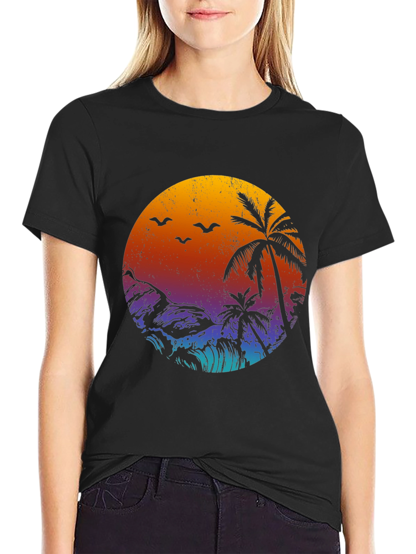 Sunset Beach Graphic T-Shirt