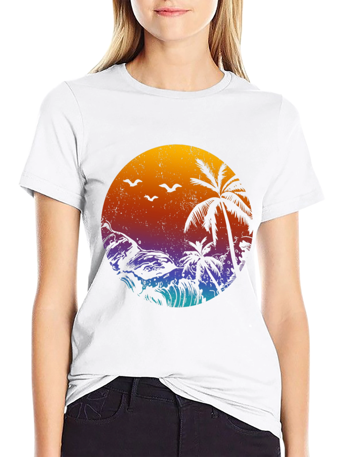 Sunset Beach Graphic T-Shirt