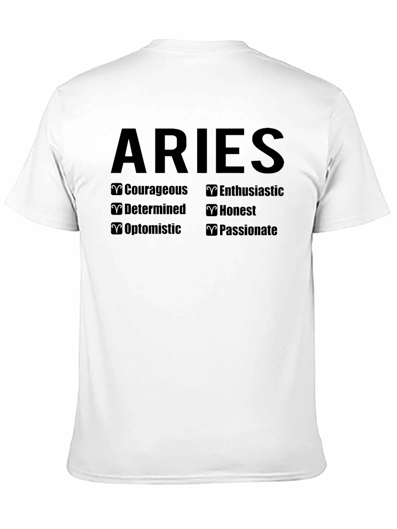 Aries Zodiac Sign Traits T-Shirt