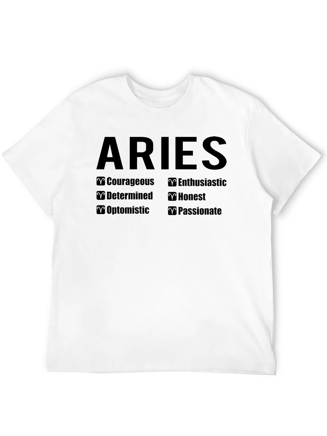 Aries Zodiac Sign Traits T-Shirt