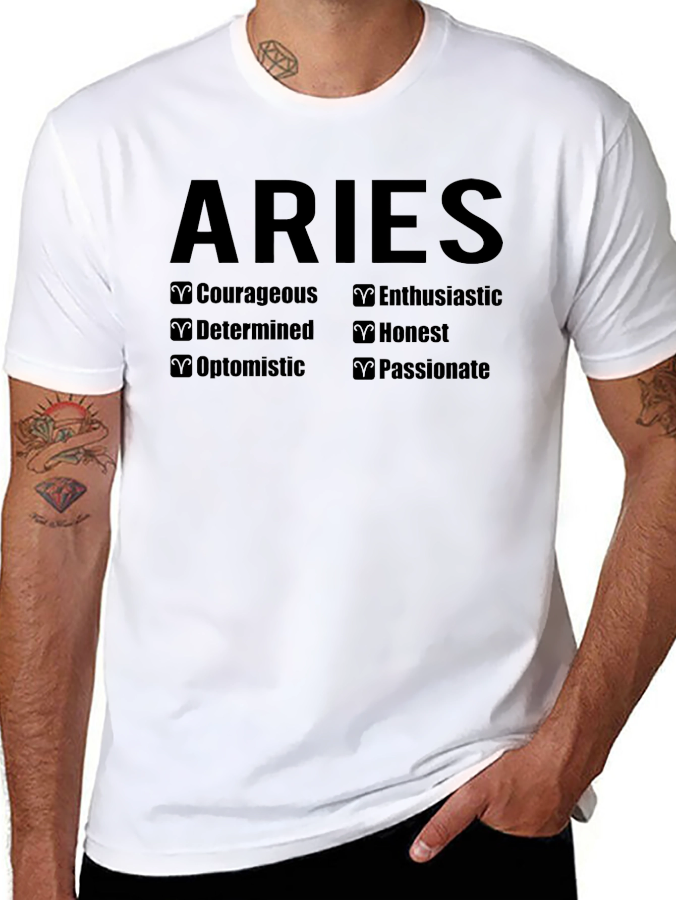 Aries Zodiac Sign Traits T-Shirt