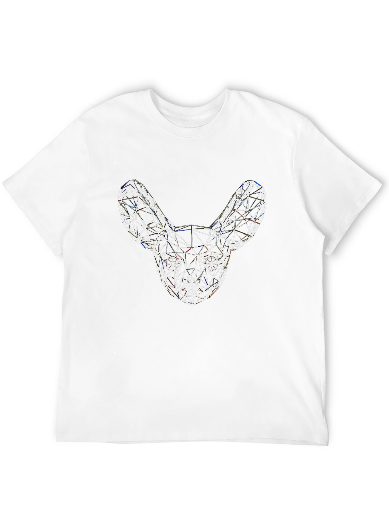 Geometric Dog Head Black T-Shirt