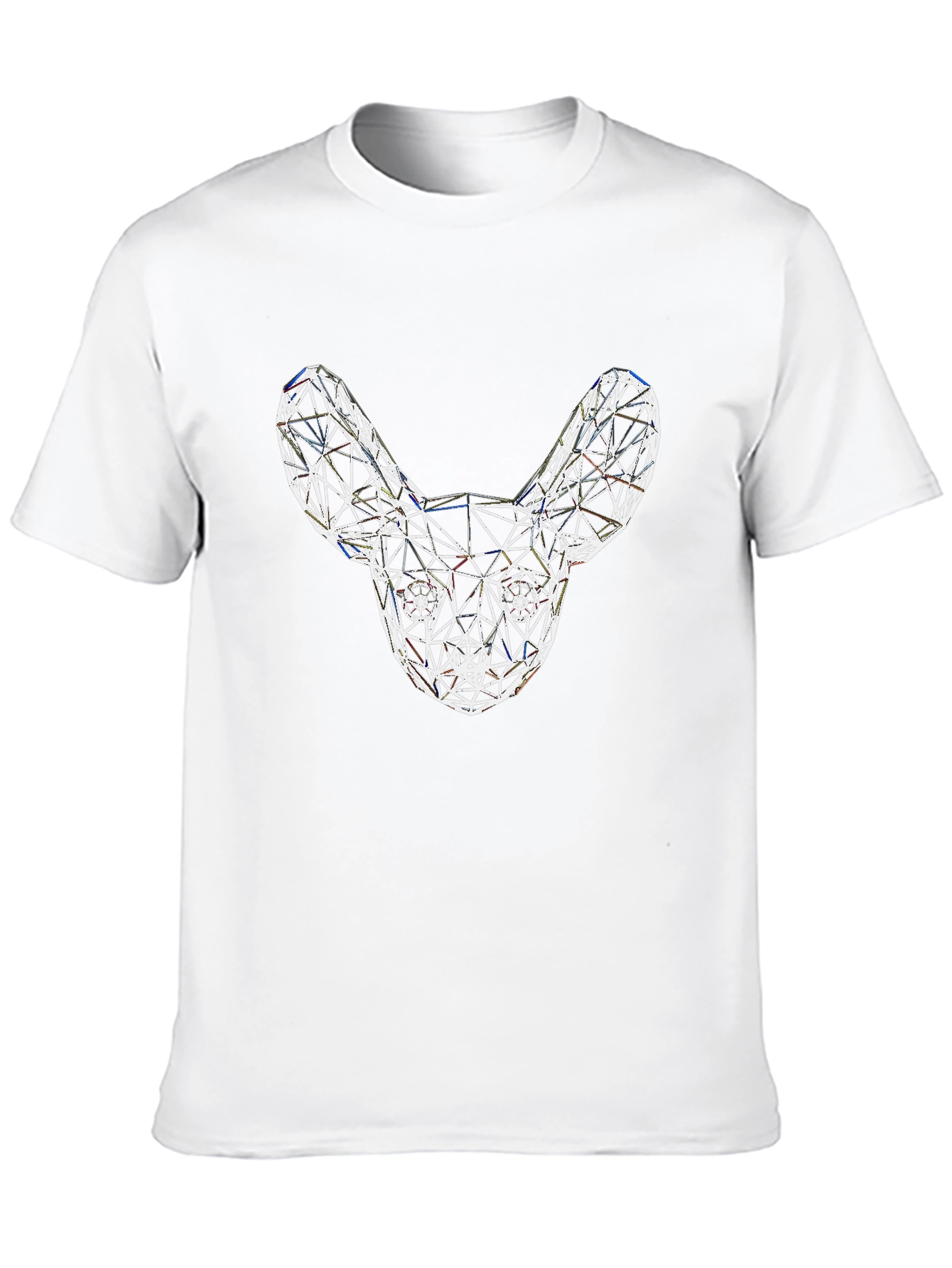 Geometric Dog Head Black T-Shirt