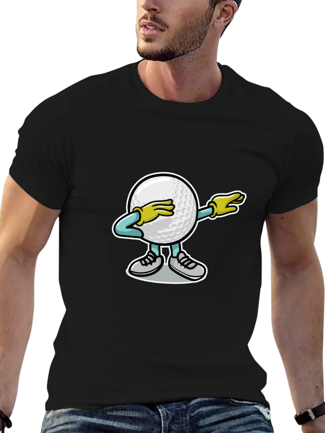 Dabbing Golf Ball Graphic T-Shirt
