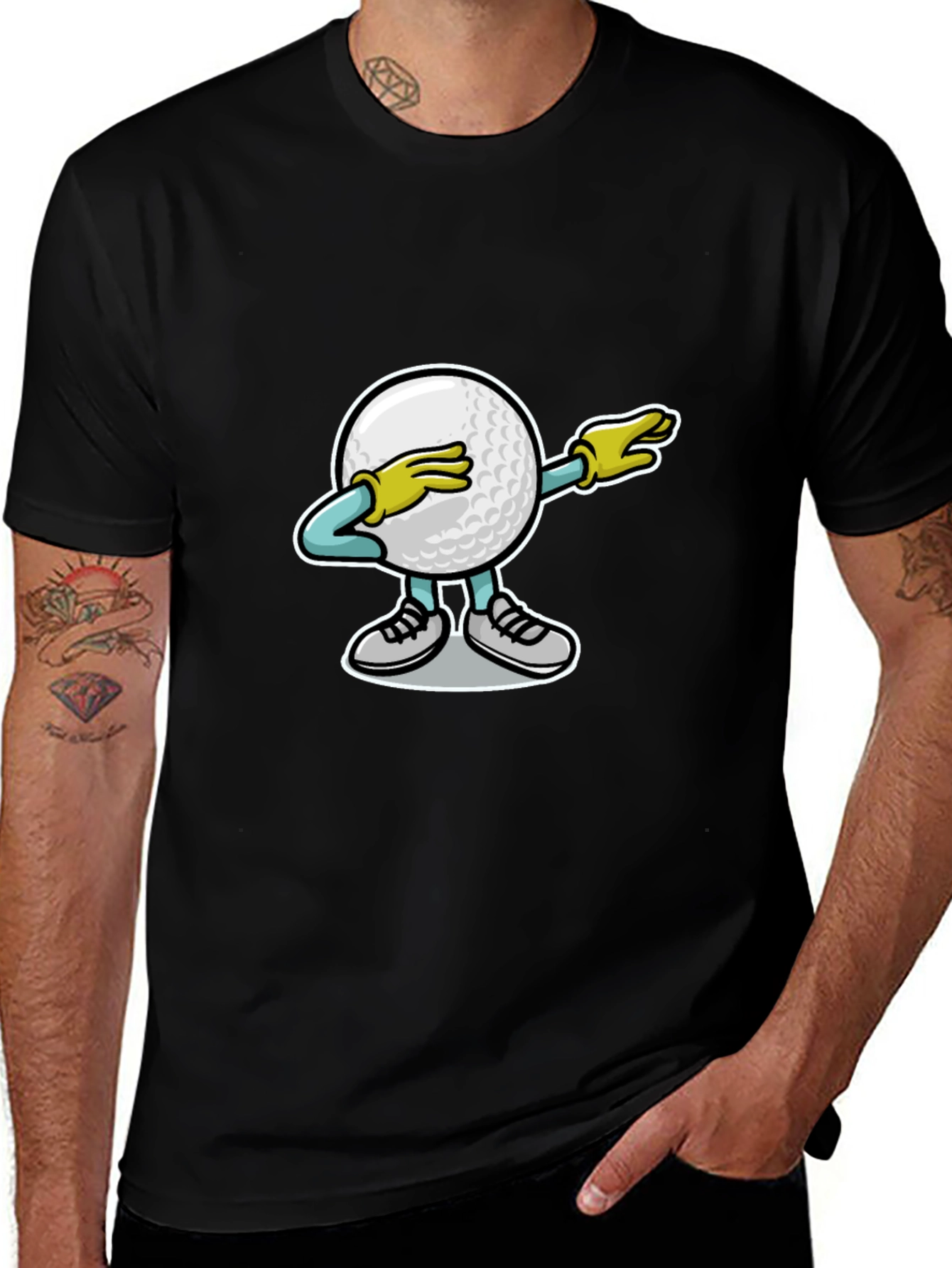 Dabbing Golf Ball Graphic T-Shirt
