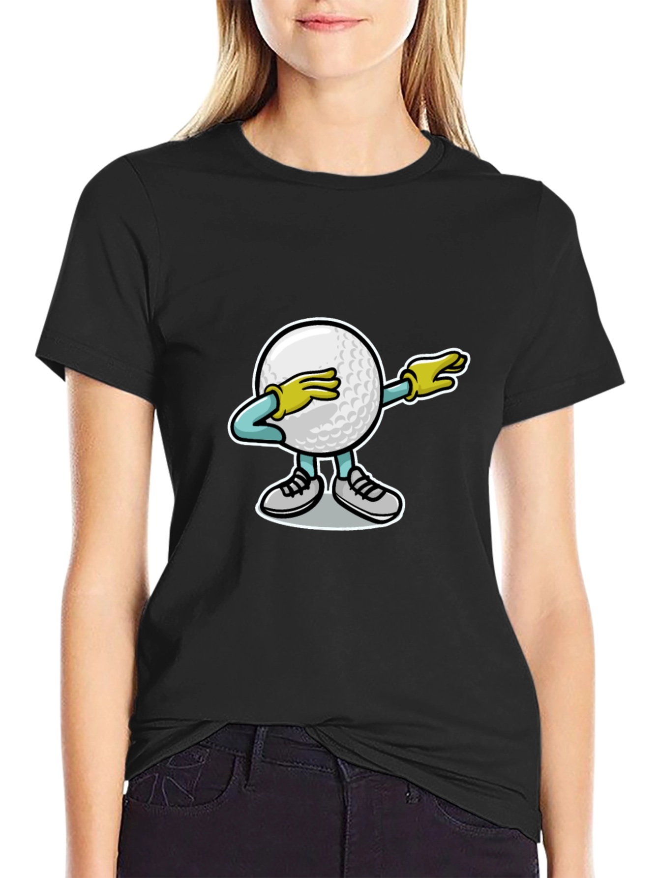 Dabbing Golf Ball Graphic T-Shirt