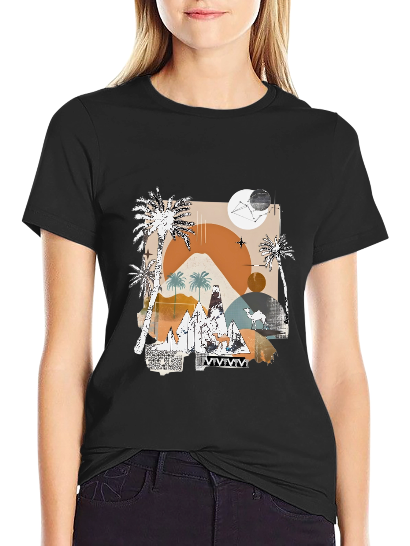 Desert Graphic Tee - Modern Abstract Design