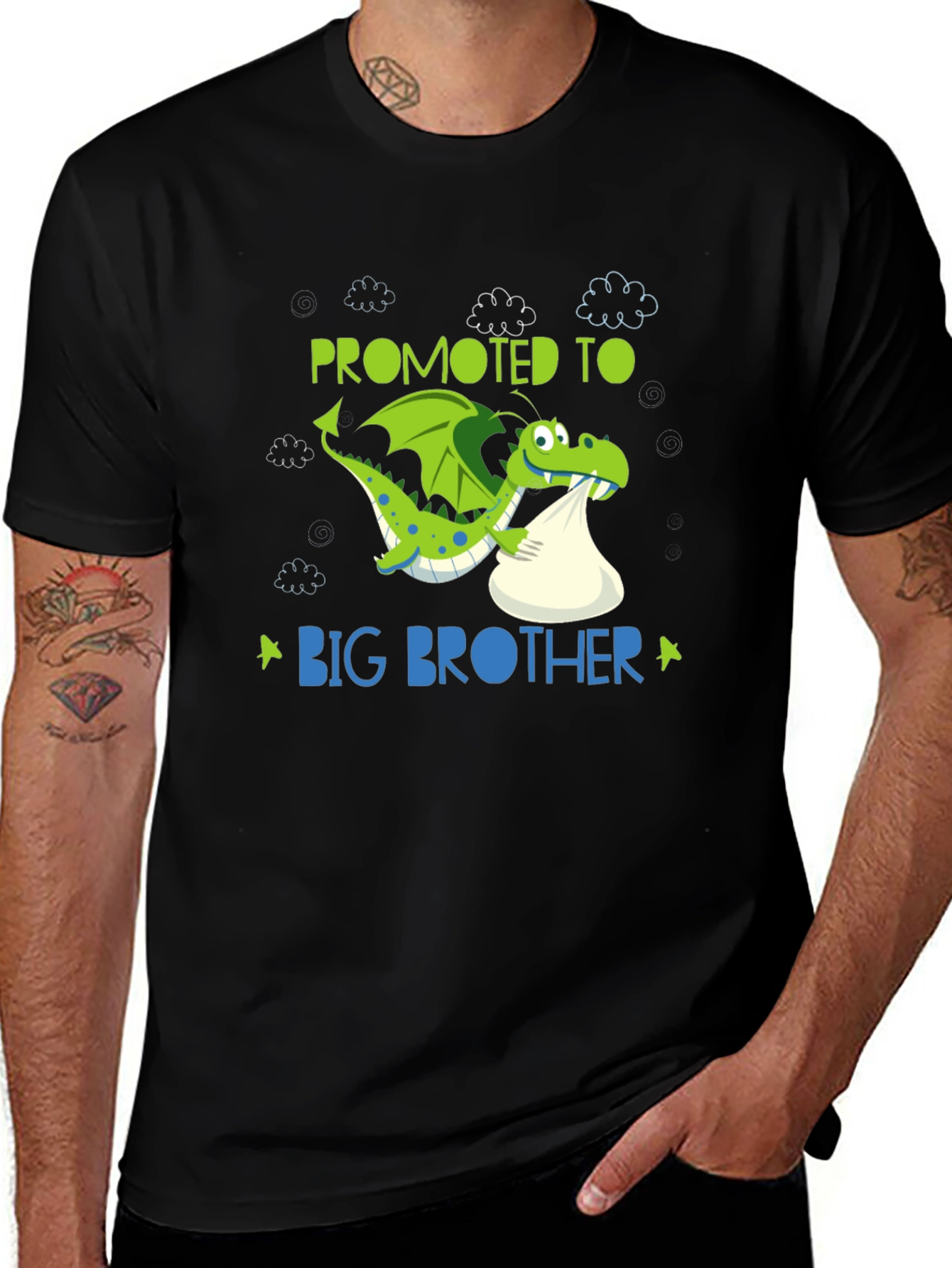 Promoted to Big Brother T-Shirt - Dragon Design
