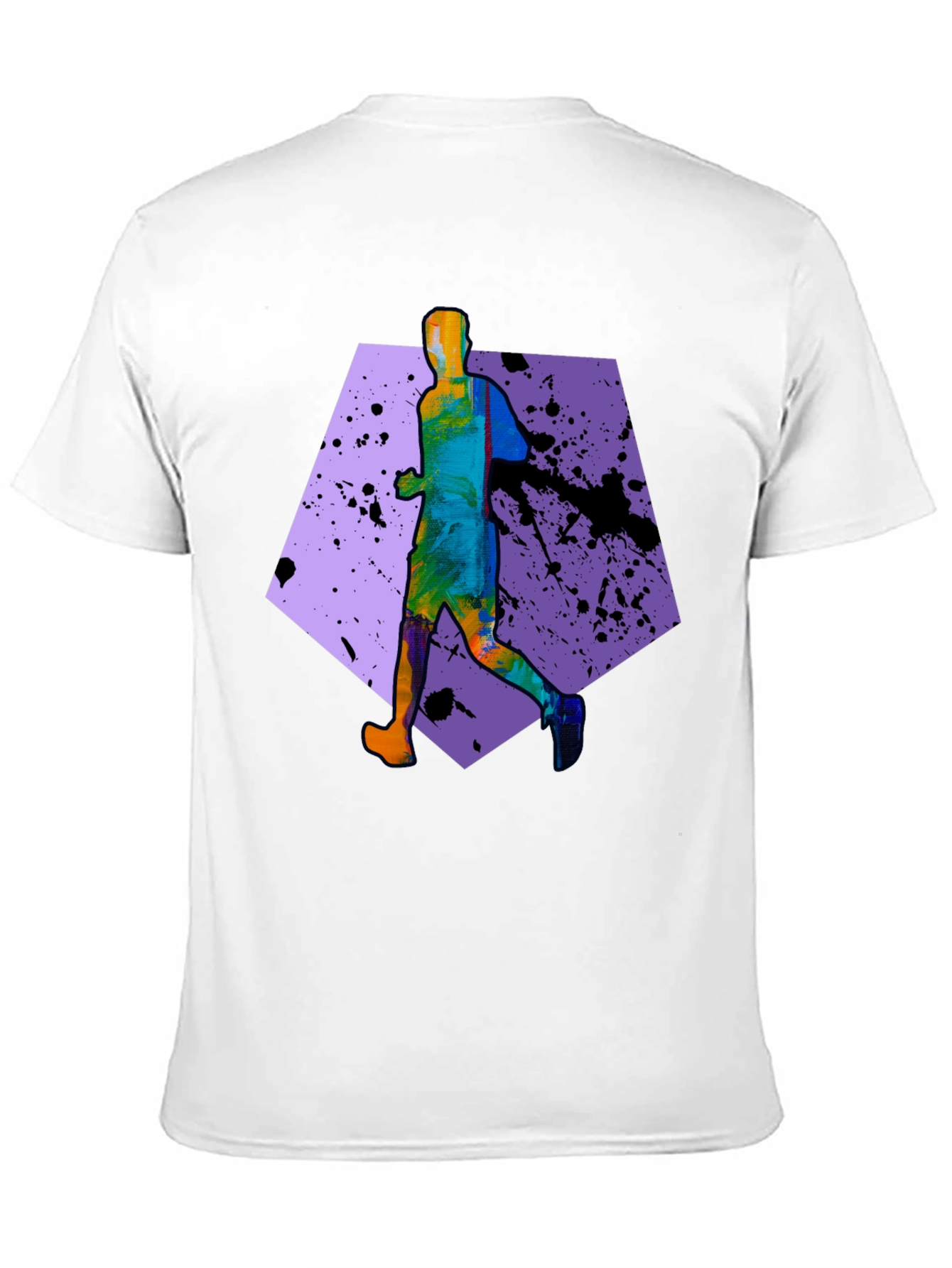 Mens Running Graphic T-Shirt - Black