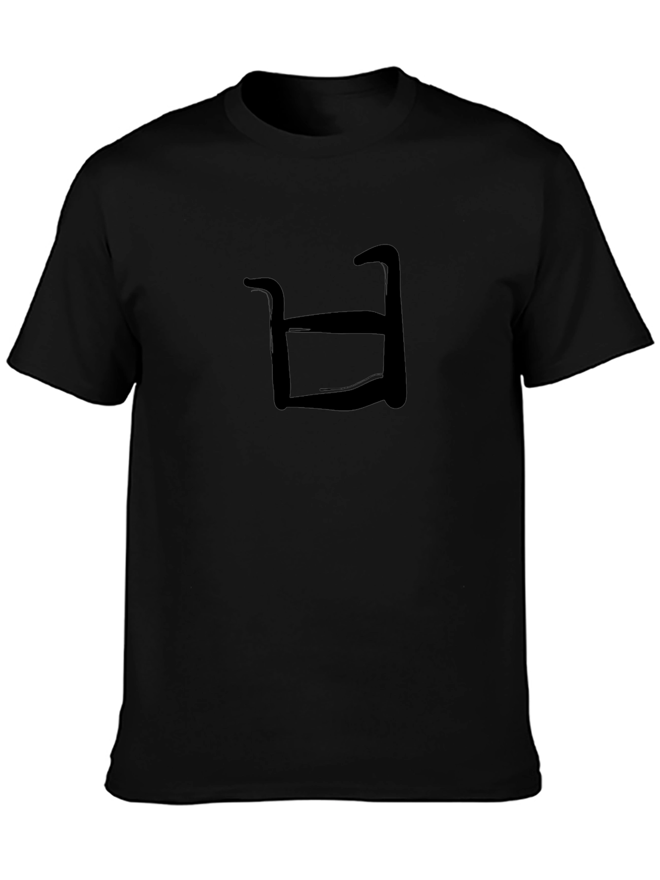 Modern Minimalist Graphic Tee - Black