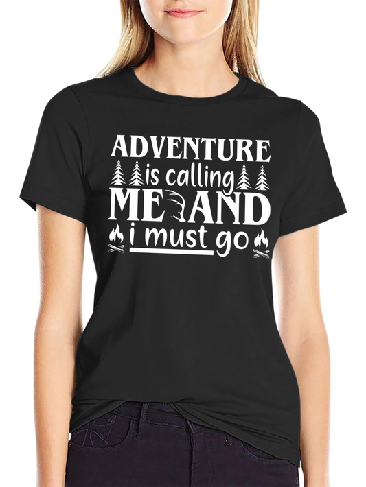 Adventure Calling Graphic Tee - Black
