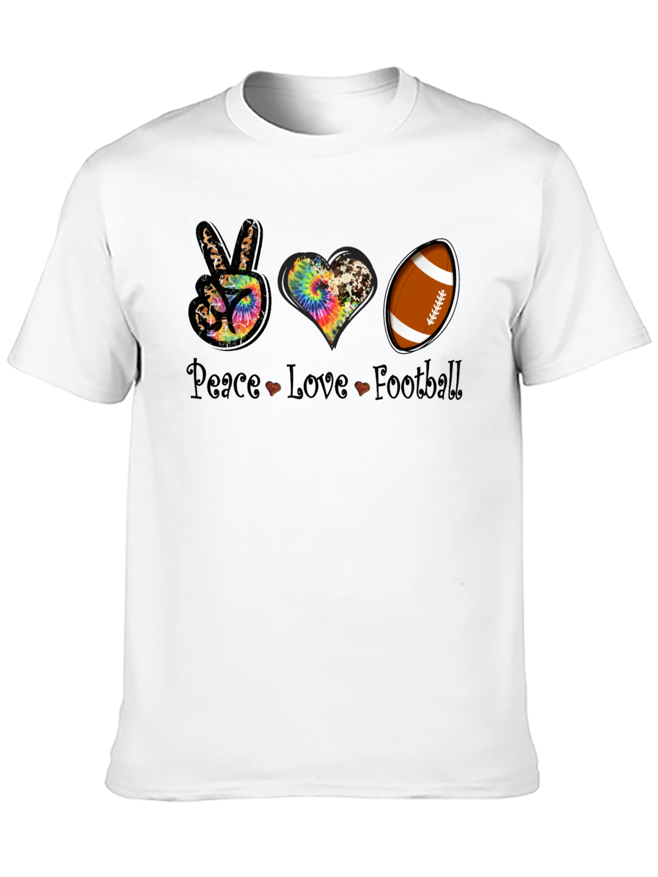 Peace Love Football T-Shirt