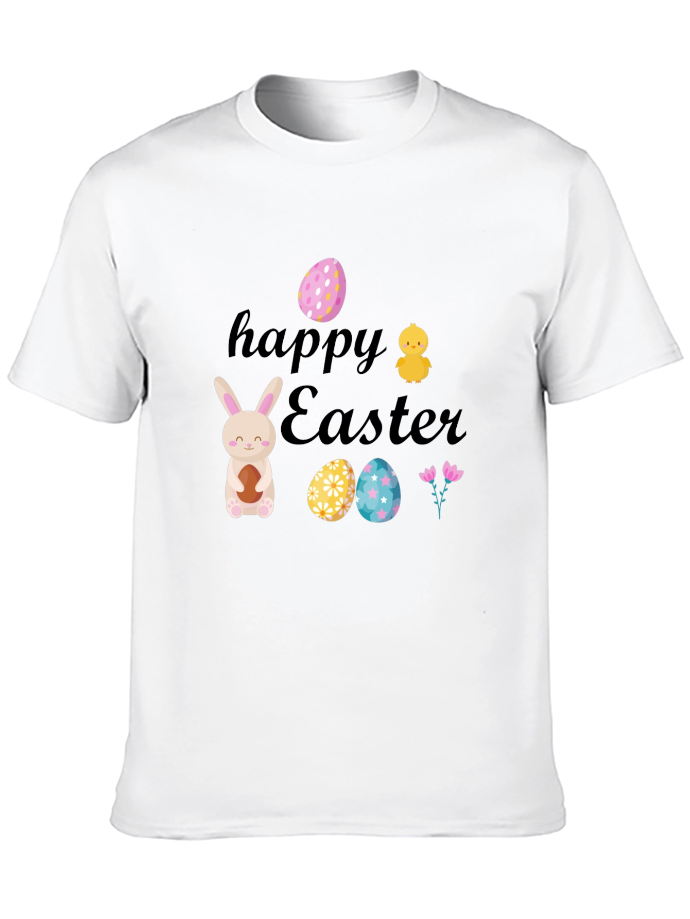 Happy Easter T-Shirt: Bunny Chick and Eggs