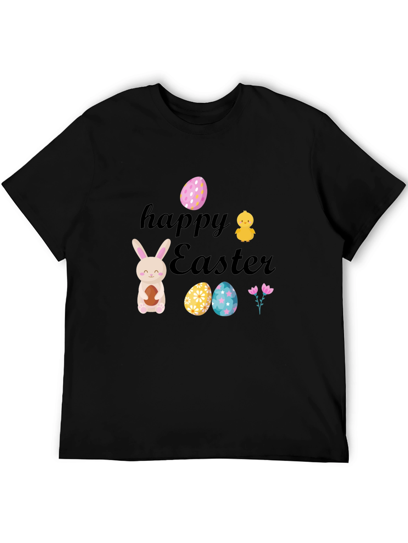 Happy Easter T-Shirt: Bunny Chick and Eggs