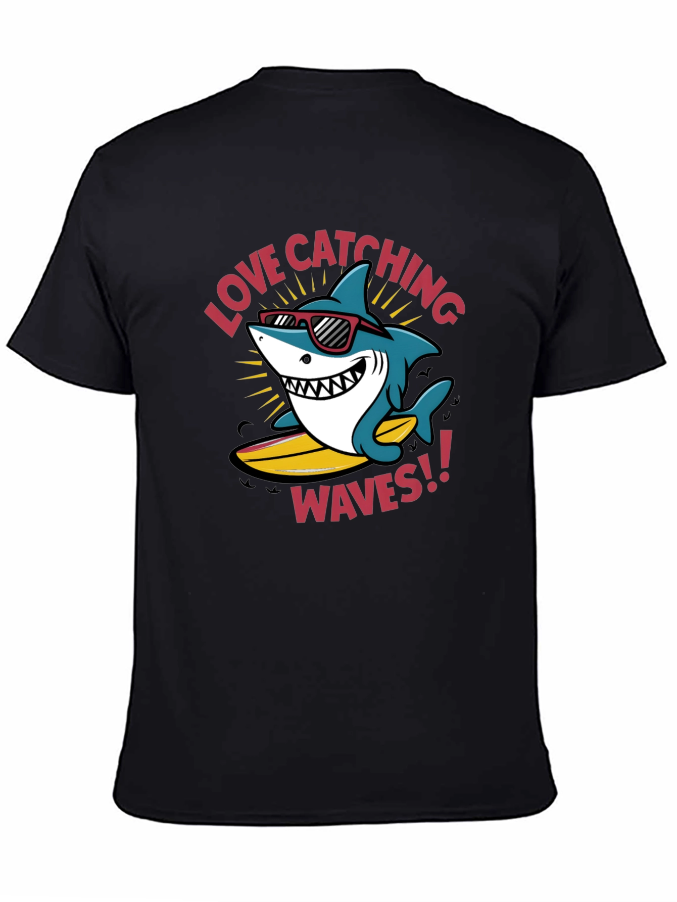 Shark Surfing T-Shirt - Love Catching Waves!