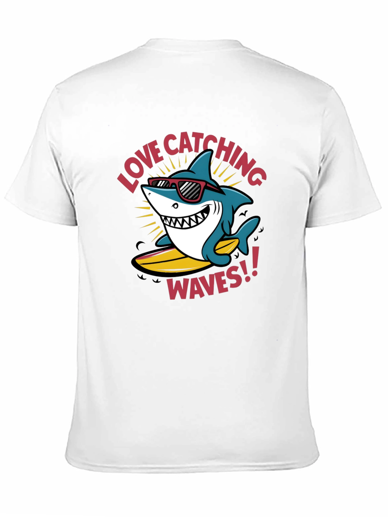 Shark Surfing T-Shirt - Love Catching Waves!
