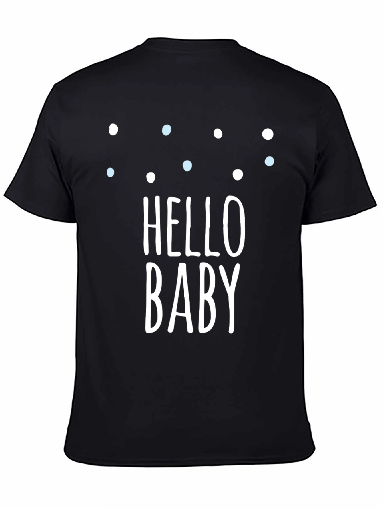 Hello Baby Graphic Tee - Black Crew Neck T-Shirt