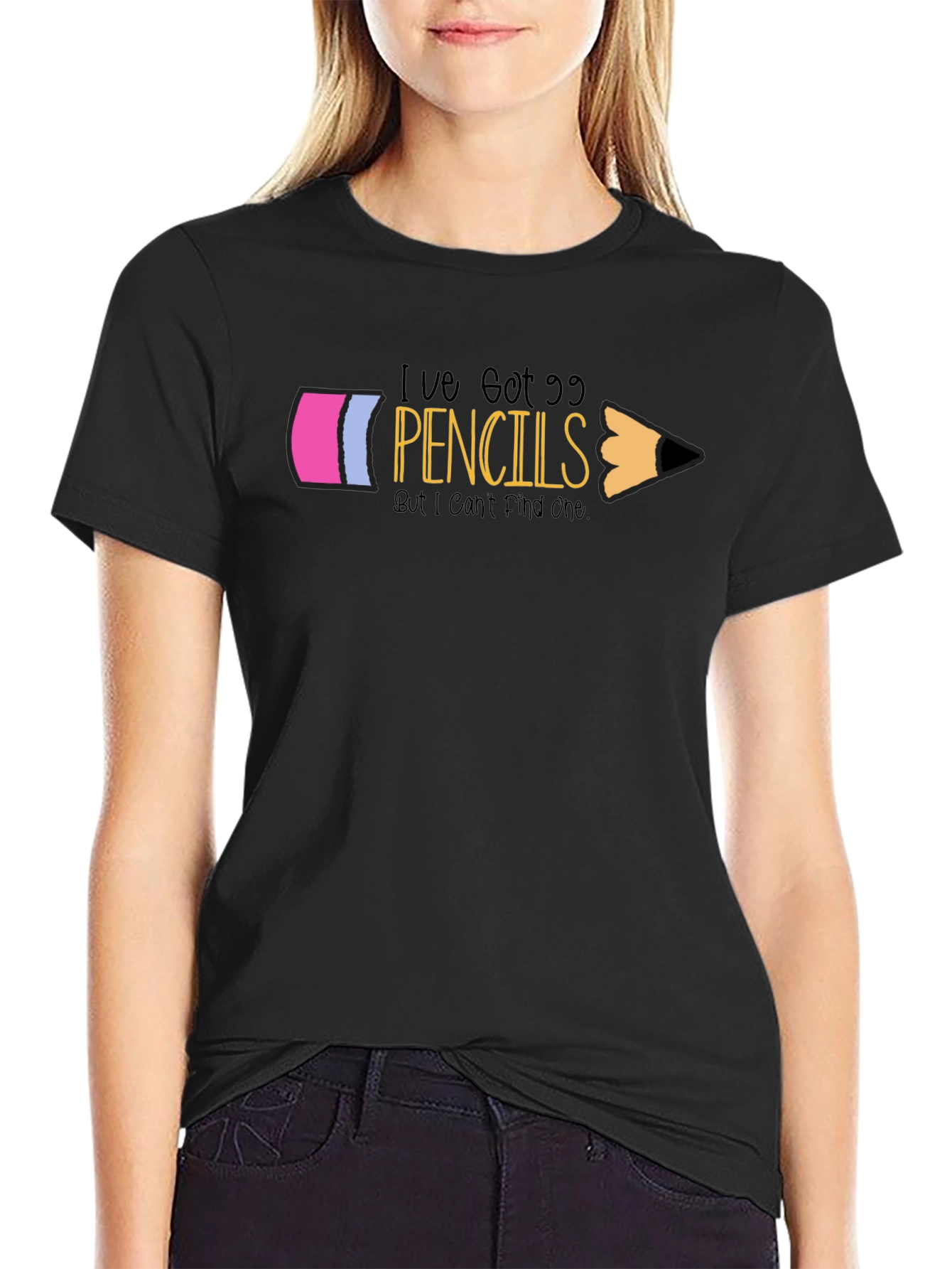 99 Pencils Funny Graphic Tee Shirt