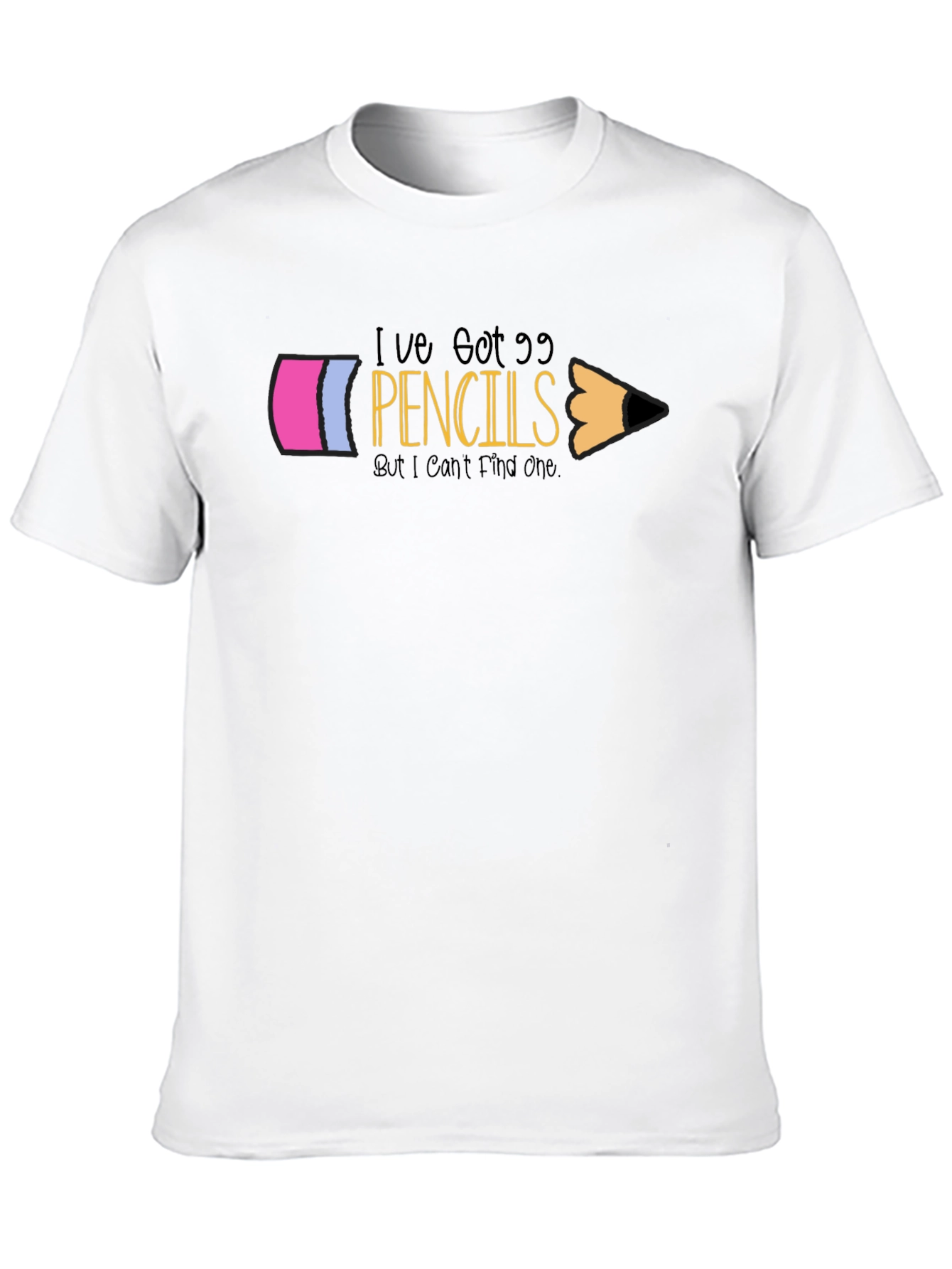 99 Pencils Funny Graphic Tee Shirt
