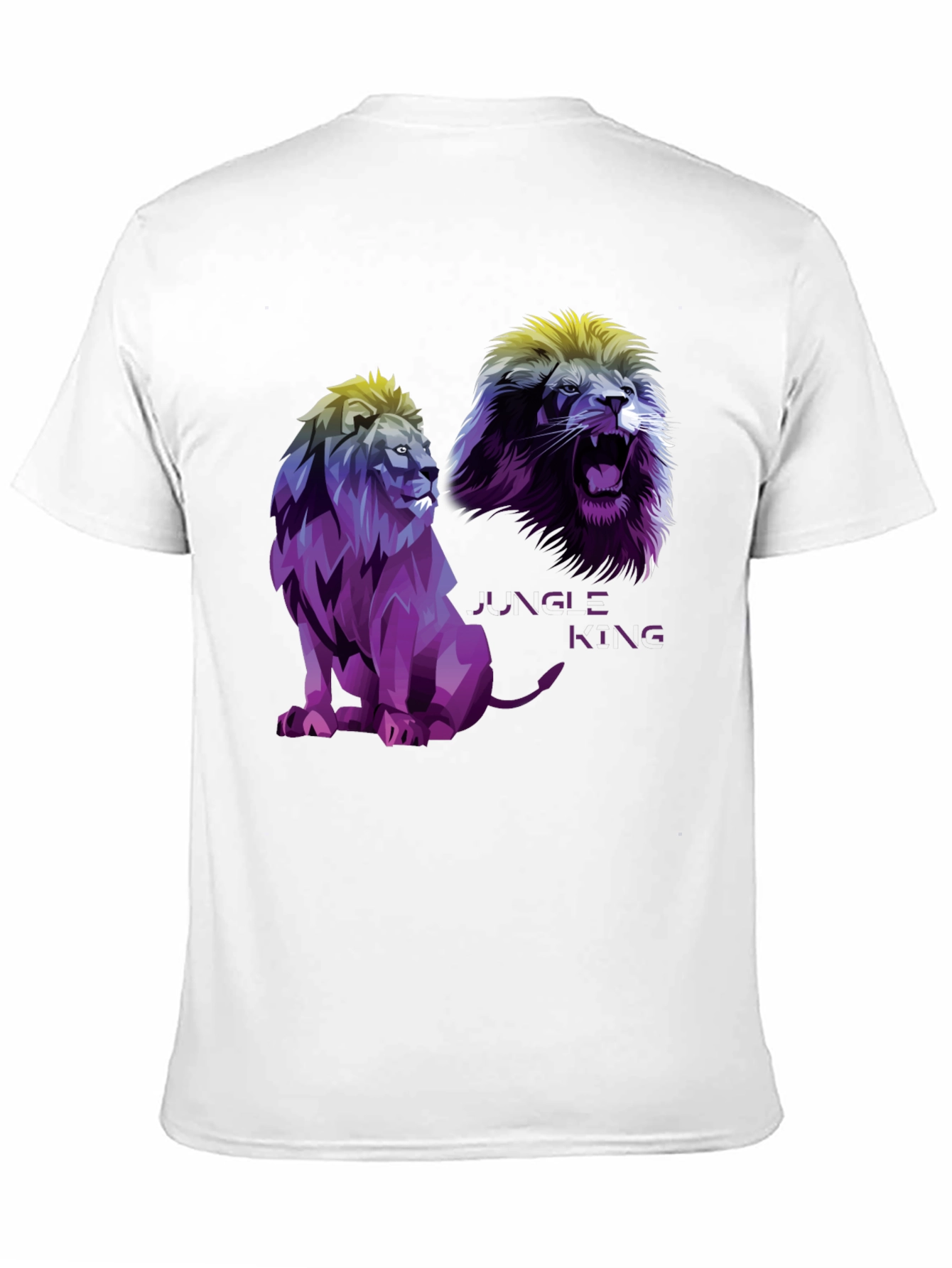 Jungle King Lion Graphic T-Shirt - Black