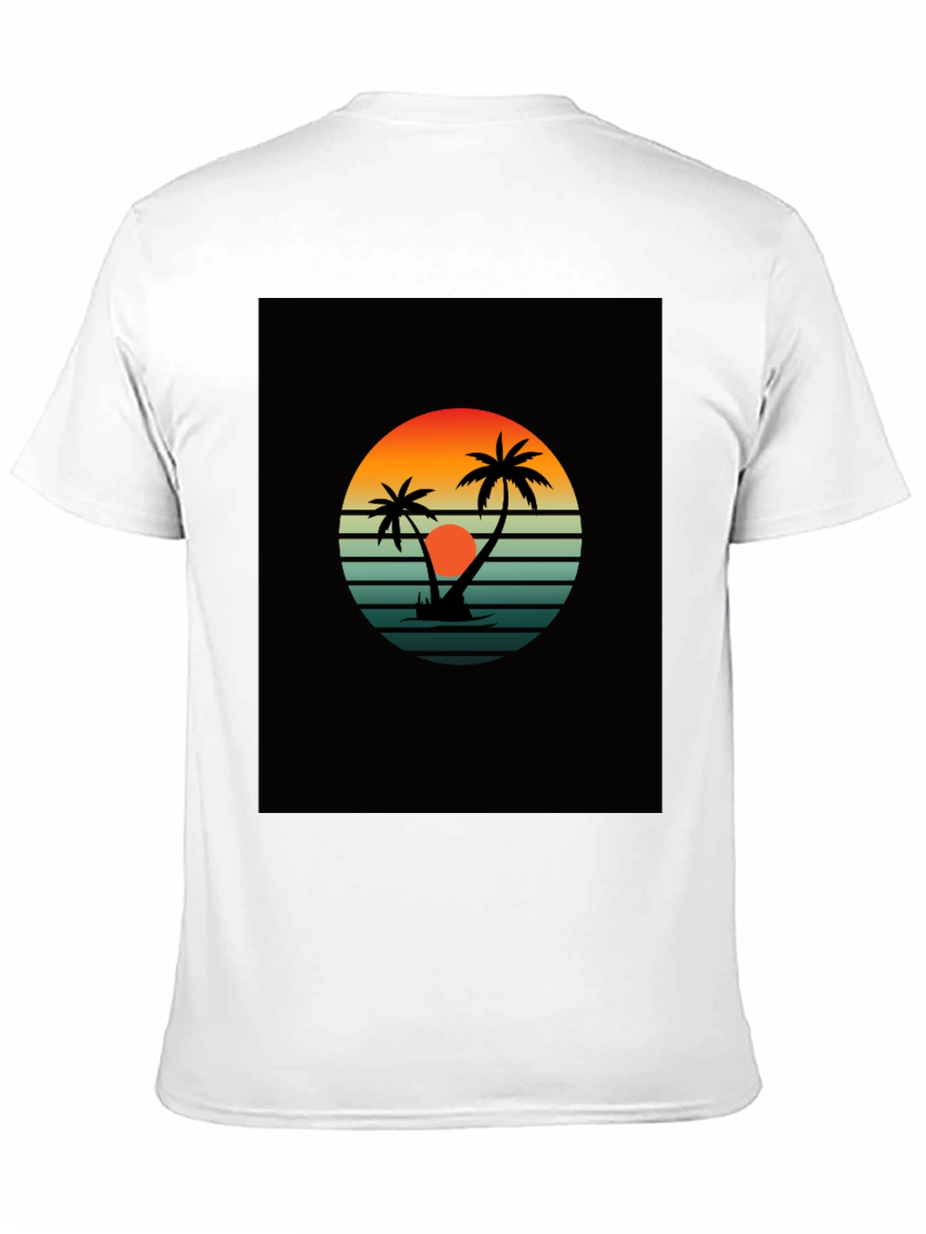 Retro Sunset Palm Tree Graphic Tee