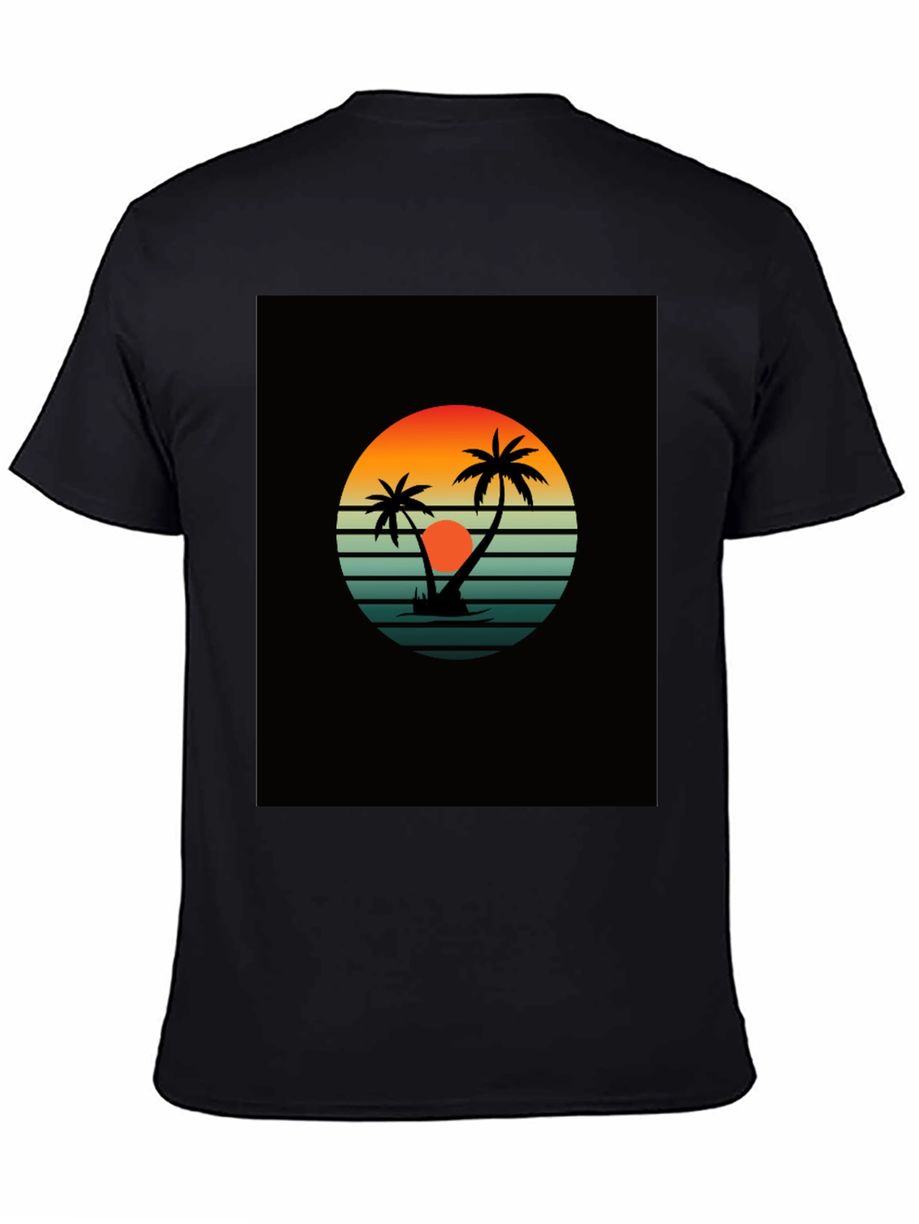 Retro Sunset Palm Tree Graphic Tee