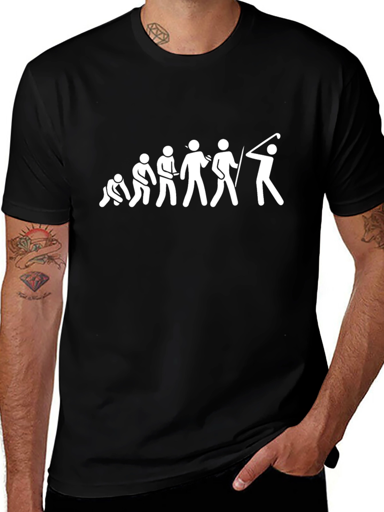Evolution of Golf T-Shirt Funny Golfing Tee