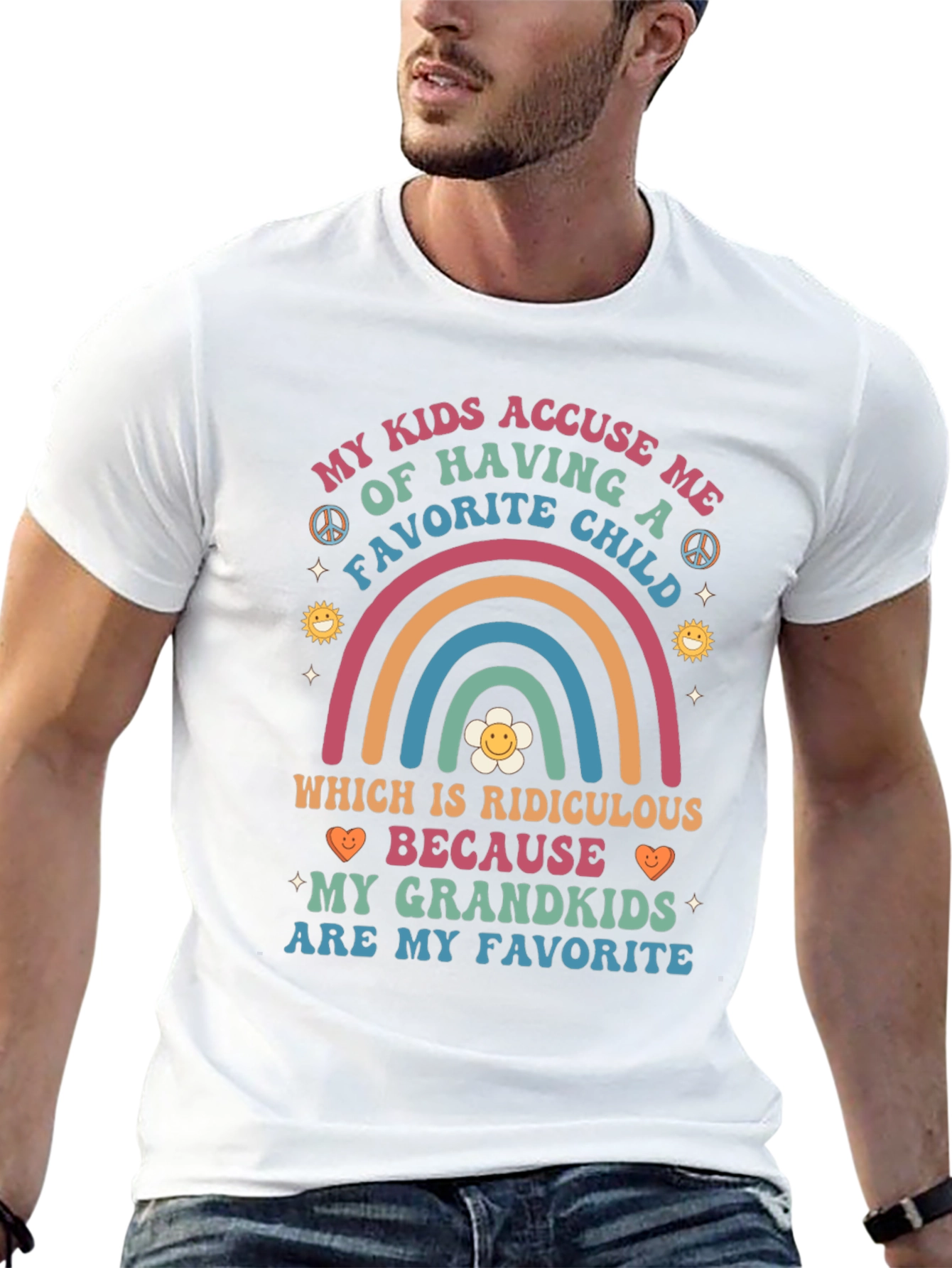 Grandkids Are My Favorite T-Shirt Funny Grandparent Tee