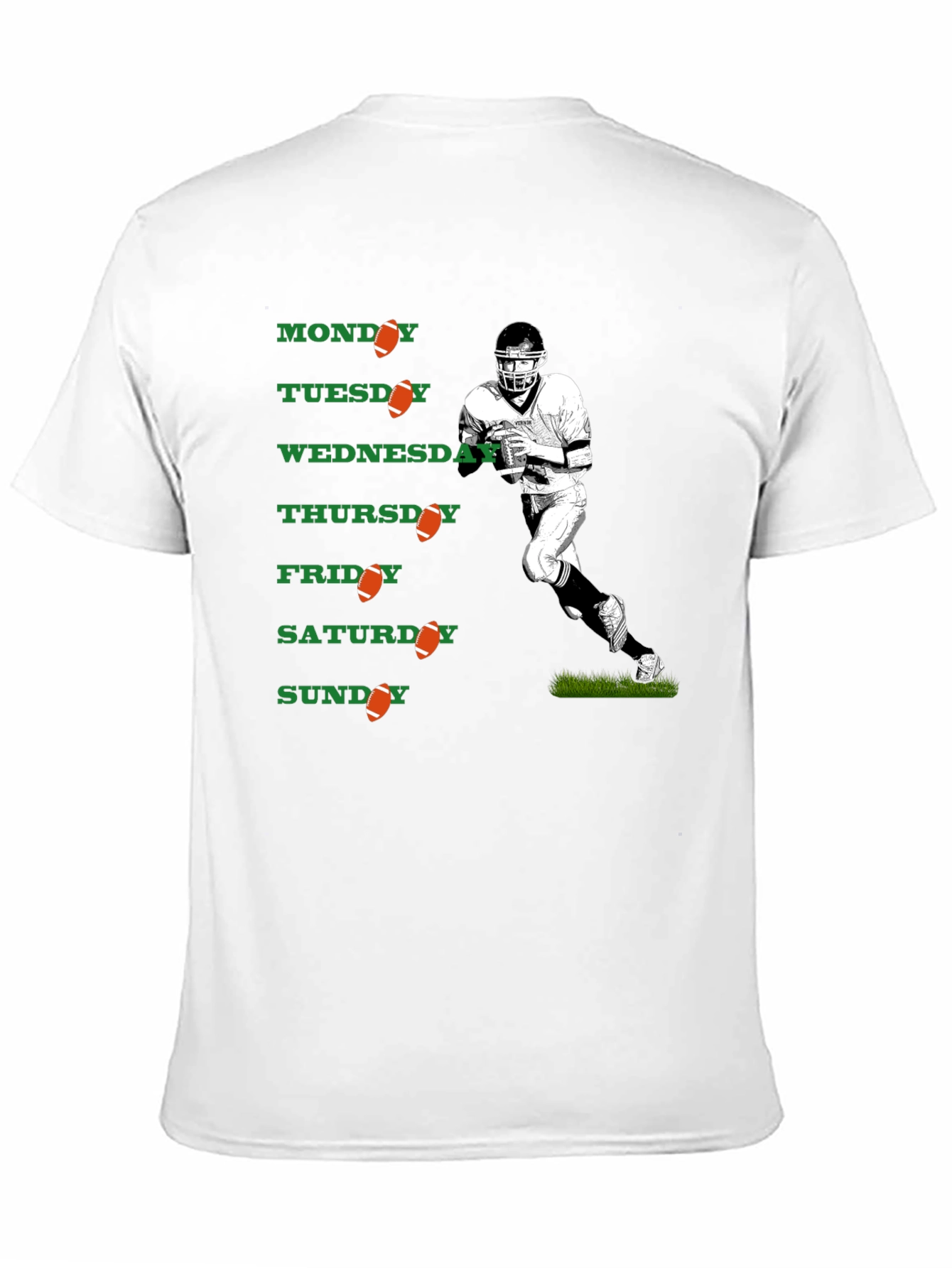 Football Days of the Week Graphic T-Shirt