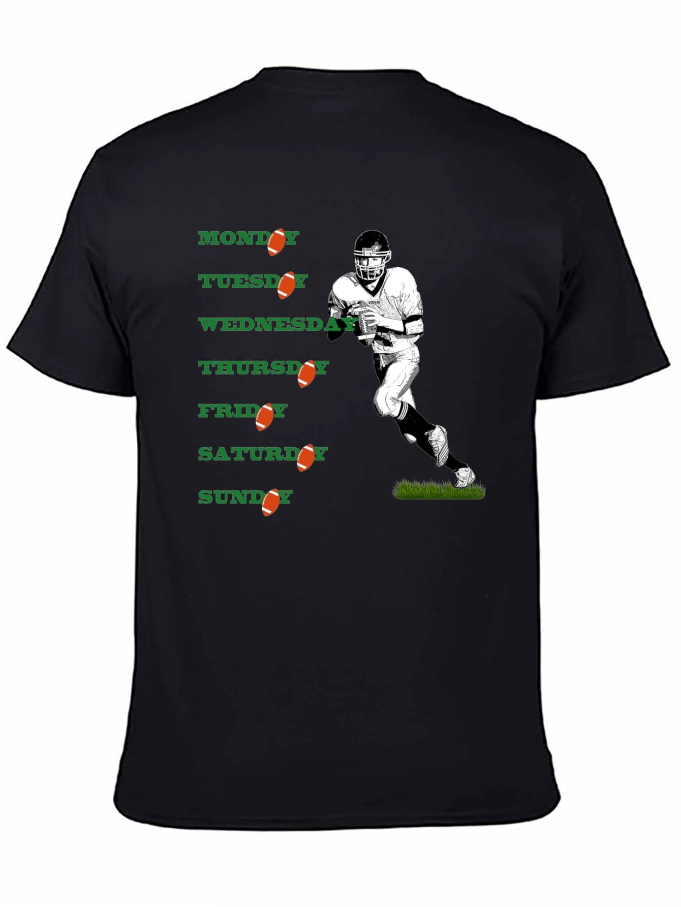 Football Days of the Week Graphic T-Shirt