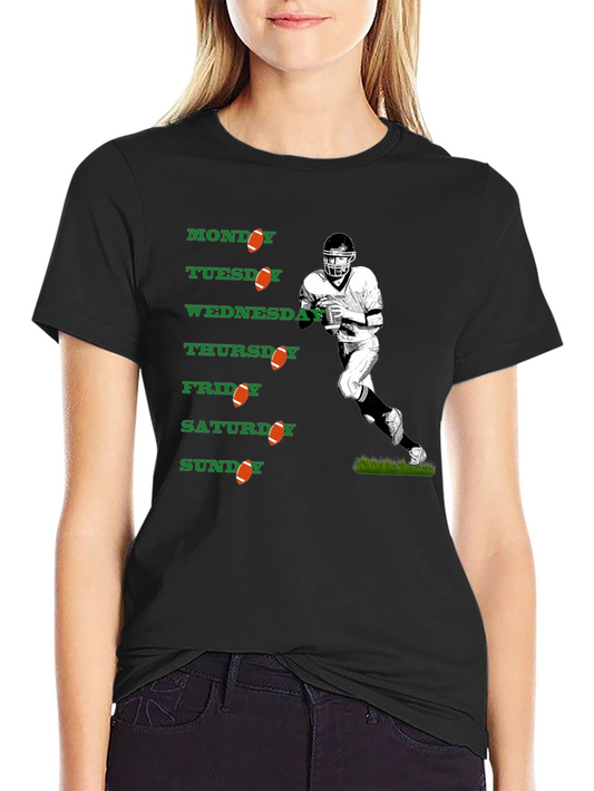 Football Days of the Week Graphic T-Shirt
