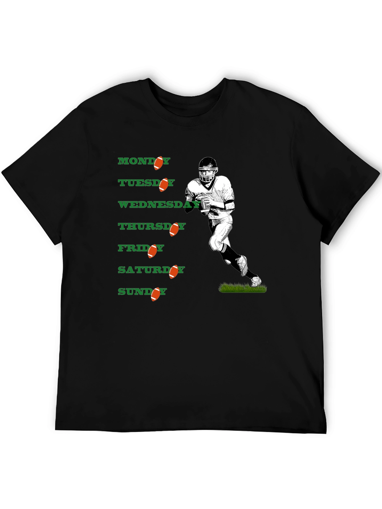 Football Days of the Week Graphic T-Shirt