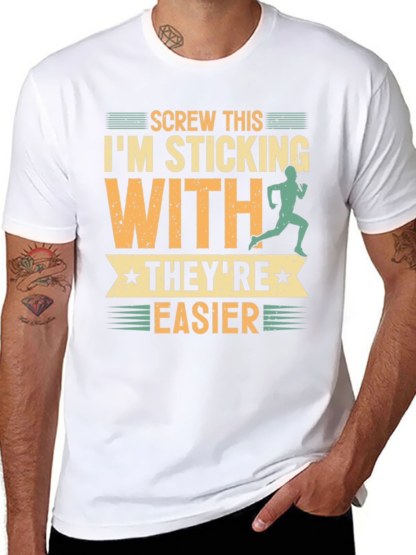 Funny Running T-Shirt: Screw This Theyre Easier!