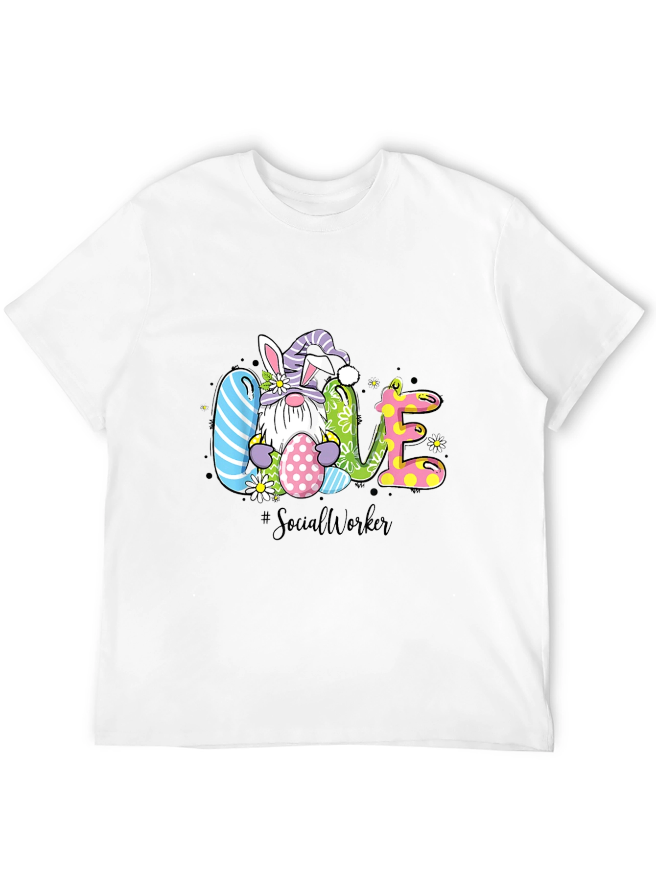 Easter Gnome Love Social Worker T-Shirt