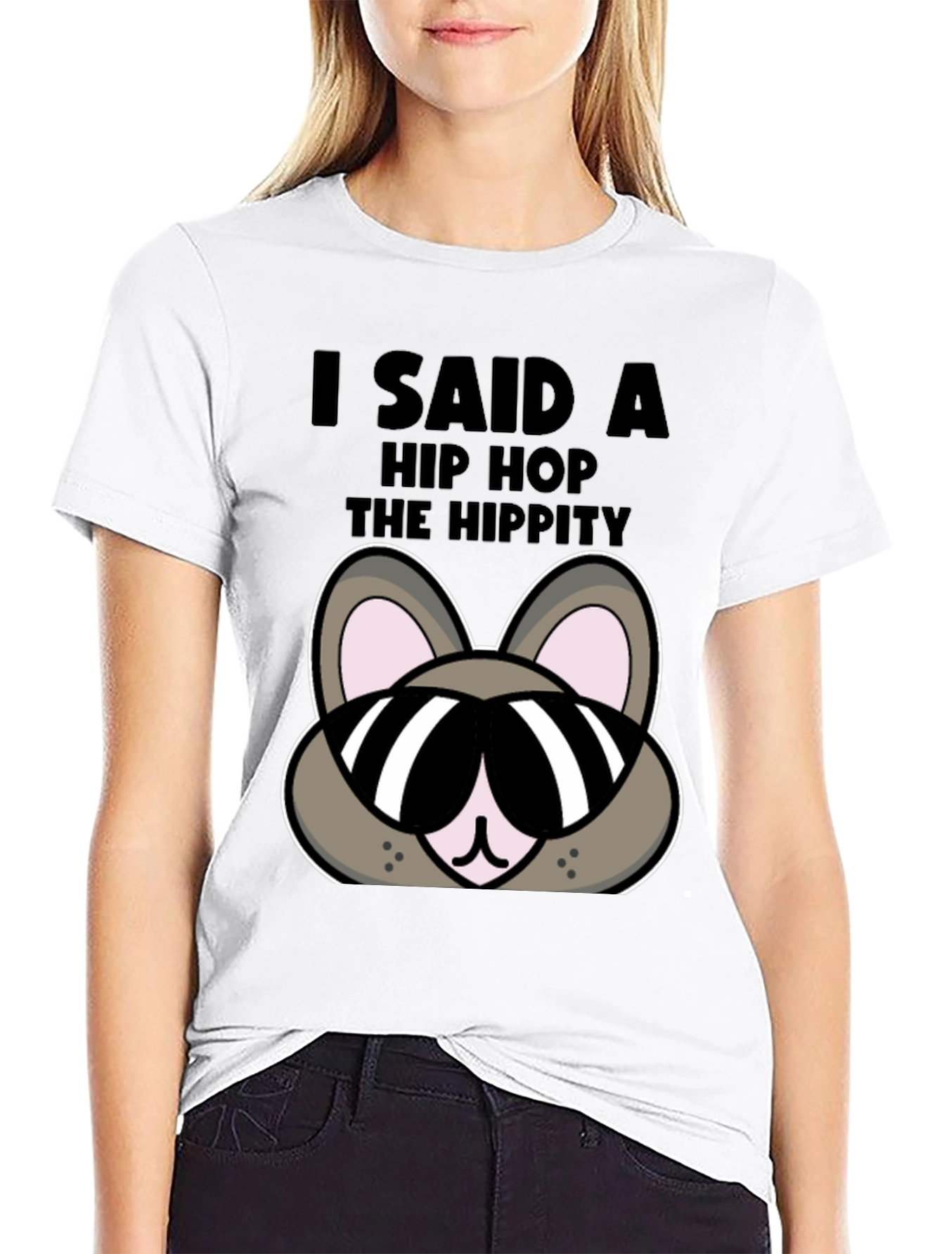 Hip Hop Hippity Funny Bunny T-Shirt