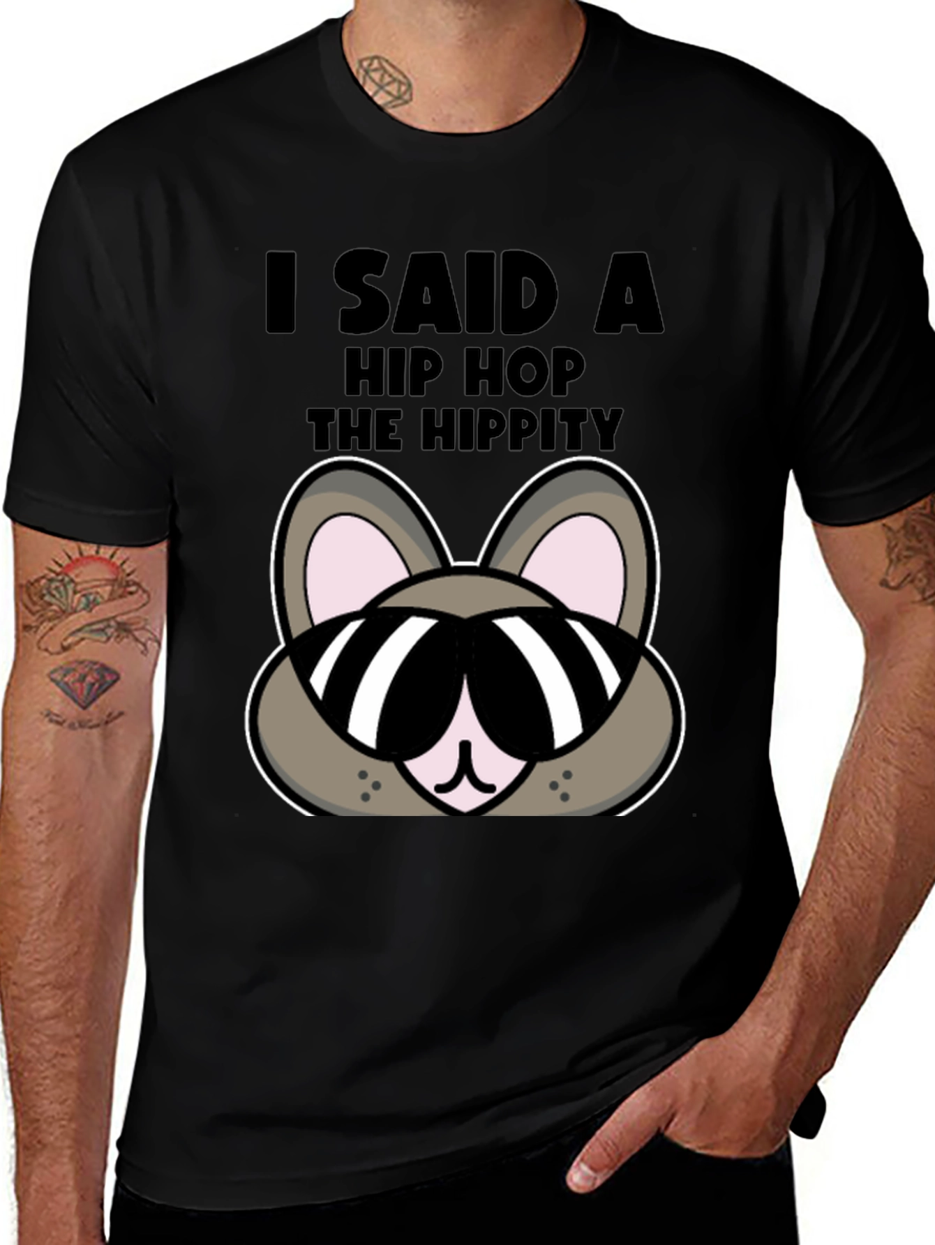 Hip Hop Hippity Funny Bunny T-Shirt