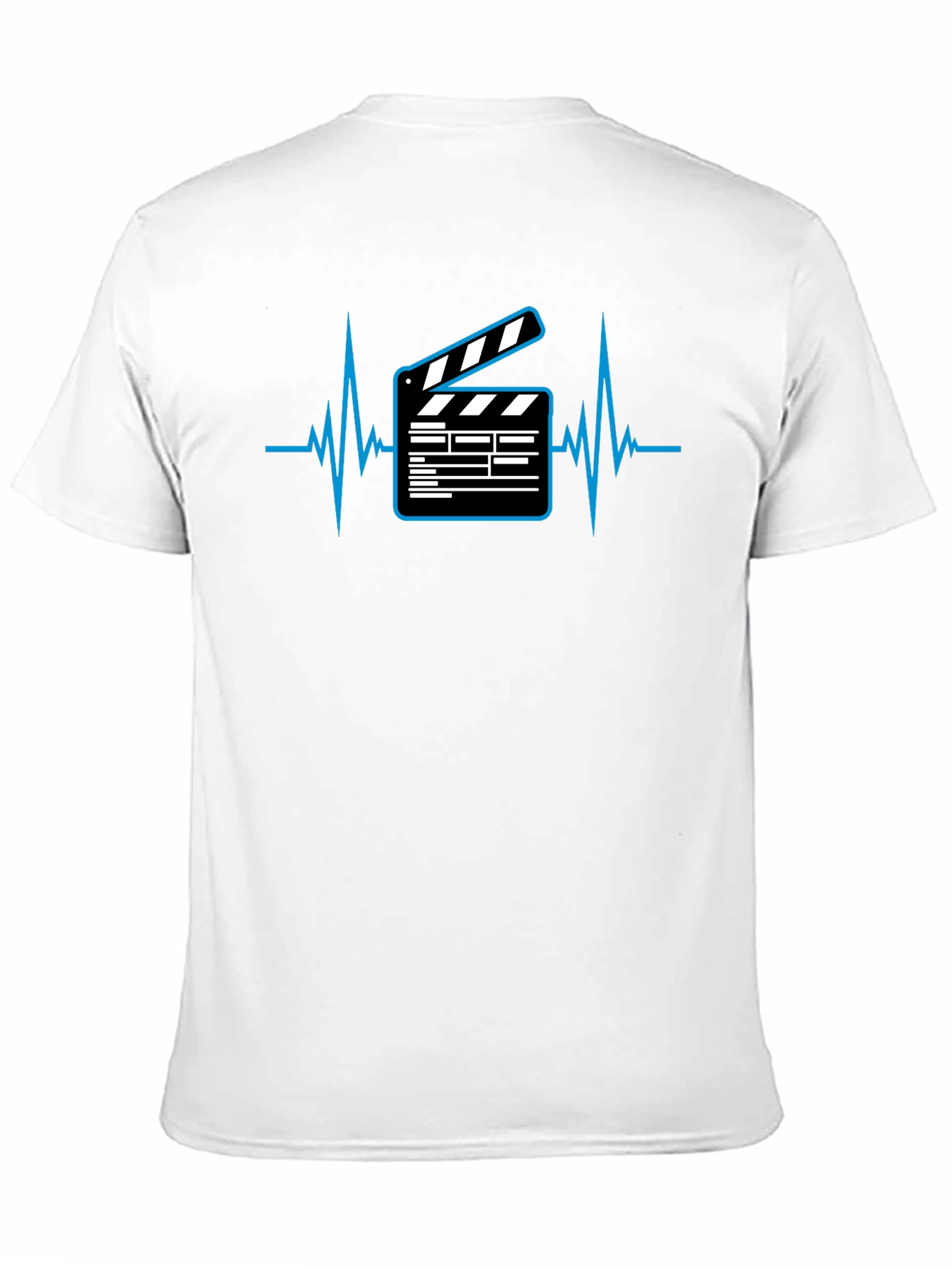 Movie Lover T-Shirt - Clapperboard Heartbeat Graphic Tee