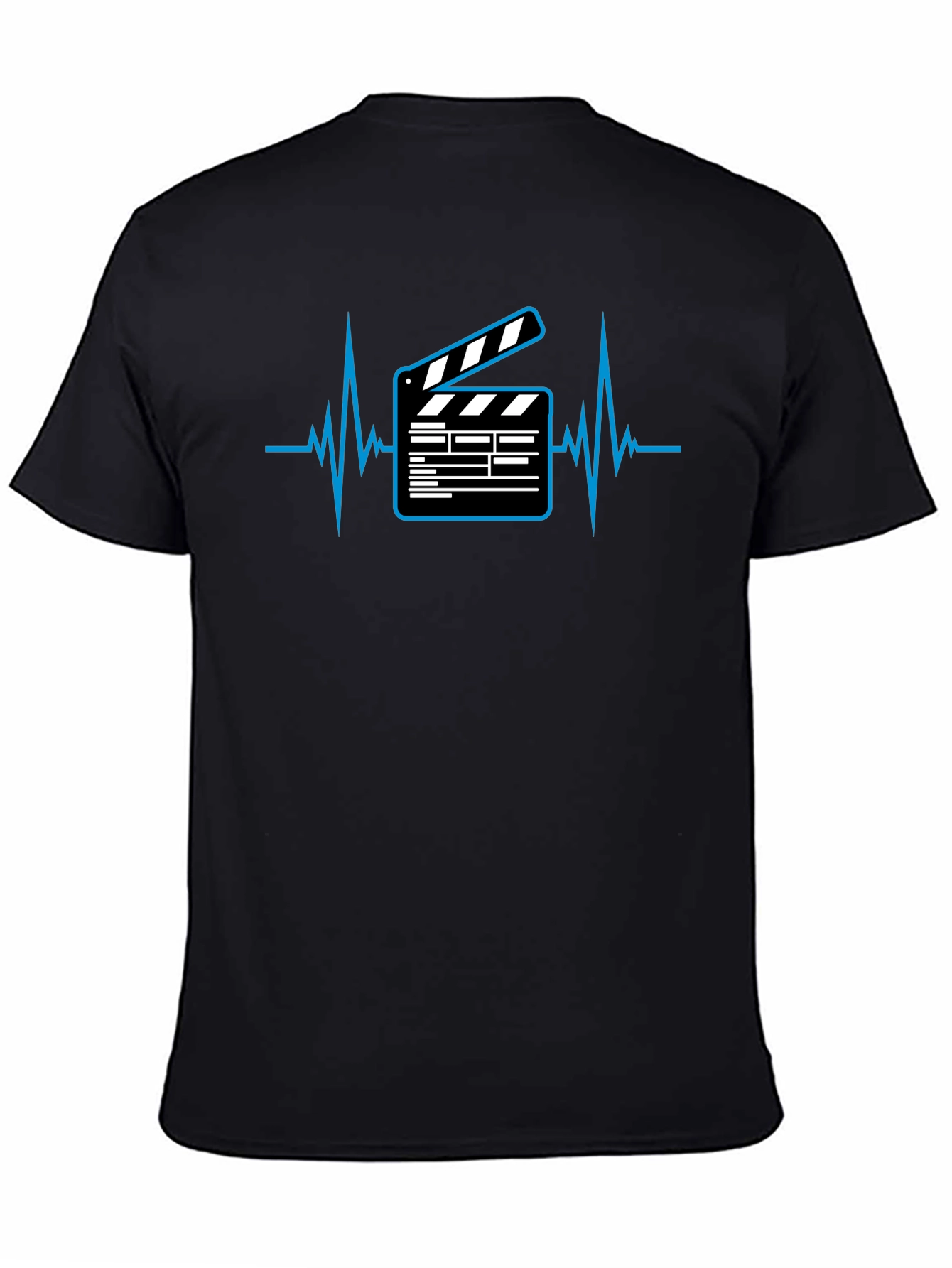 Movie Lover T-Shirt - Clapperboard Heartbeat Graphic Tee