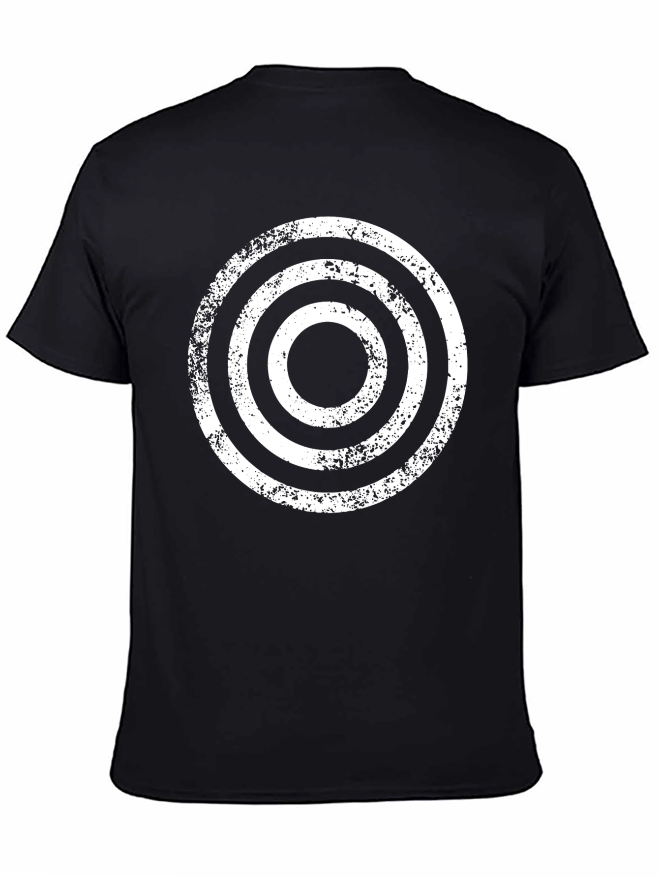 Retro Target Graphic Tee - Black Cotton Blend